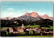 5760 Saalfelden am Steinernen Meer 1913 - mit Kath. Dekanatspfarrkirche und Steinernem Meer