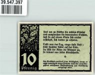 38877 O3702 Benneckenstein 1921 Notgeldschein 10 Pfennig