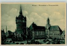 67547 W6520 Worms - Wasserturm und Eleonorenschule