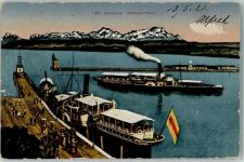 78462 W7750 Konstanz 1921 - Hafeneinfahrt mit Bodenseeschifffahrt