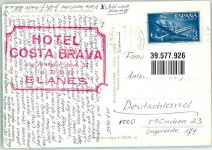 Blanes 1965 - Hotel Costa Brava Omnibus