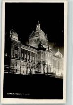 Prag Praha Foto AK Museum bei Nacht