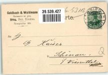 Brieg Brzeg 1910 Nota Handlung Goldbach und Waldmann Kurzwaren