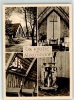 18347 O2593 Ahrenshoop Foto AK Kirche in Ahrenshoop mit Innenansichten