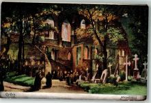 02797 O8806 Kurort Oybin 1907 - Mönchszug Friedhof bei Nacht