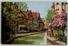 89073 W7900 Ulm , Donau - Altstadtbebauung an der Blau