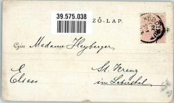 Budapest Lithographie / Künstlerkarte Calvinplatz Straßenbahn Foto Erdely
