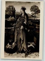 18273 O2600 Güstrow Künstlerkarte Hochaltar Pfarrkirche dei heilige Katharina