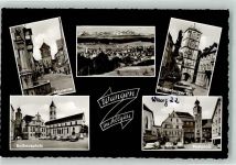 88239 W7988 Wangen im Allgäu Foto AK Marientor Rathausplatz Ravensburger Tor Postplatz