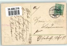 Apfelblüten Vergissmeinnicht Jugendstil 1913 Prägedruck