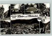 79664 W7867 Wehr , Baden Foto AK Kerner Garten Wehratal Martinskirche Hirschsprung