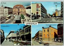 Upsalla Uppsala Foto AK St. Torget Omnibus Kungsängsgatatan Hotel Astronomisches Observatorium