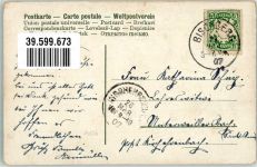 Mädchen legt Schaf eine Blumengirlande um den Hals Lithographie Ostern 1907 Prägedruck