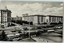 Moskau Moskwa Foto AK Omnibus Strasse Lomonosov Prospekt