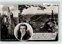 72805 W7414 Lichtenstein , Württ - Hauff-Denkmal Echaztal Schloss
