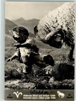 Sternzeichen Widder Mecki wird von wildem Widder gejagt Europa-Kontor Nr.504 Mecki Foto AK