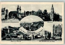 Glatz Klodzko - Minoritenkirche Rathaus Festung Löwenbrunnen Feldpost