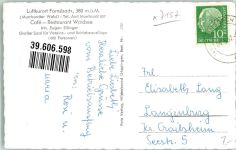 71540 W7157 Fornsbach , Württ - Cafe Waldsee Ruderer