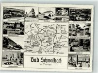65307 W6208 Bad Schwalbach 1960 - Hotel Golf- Cafe Kurhaus Landkarte
