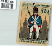 32756 W4930 Detmold 1920 Notgeldschein 50 Pfg Gutschein Nr. 283520