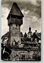 79761 W7890 Tiengen , Hochrhein Foto AK Storchenturm