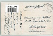 W2303 Levensau Deutsches Linienschiff passiert die Hochbrücke über dem Kaiser-Wilhelm-Kanal Feldpost Holtenau Marine WK I 1917