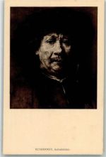 sign. Rembrandt Selbstbildnis Werbung Pastilles Valda Maler Künstlerkarte