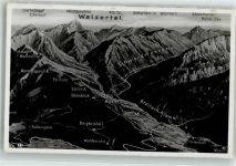 6991 Riezlern , Kleinwalsertal Foto AK Walsertal Landkarte