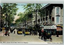 06000 Nice Nizza - Straßenbahn Cafe de la Regence Avenue de la Gare