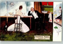 sign. Thackeray Oilette Remarque Theatrical Terms No.9087 Making up Tucks