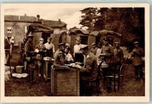 Deutsche Feldpoststation in Frankreich Verlag Simhart & Co. Deutsches Heer WK I 1915