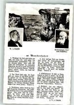 96231 W8623 Staffelstein , Oberfr Foto AK Ortsansicht V.v. Scheffel Einsiedelmann Ivo von Staffelberg