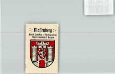 41849 W5143 Wassenberg Vignette Wappen Turm Löwe Rot Silber Kaffee Hag
