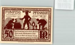 33098 W4790 Paderborn 1921 Notgeldschein 50 Pfennig Friedhof des Domes