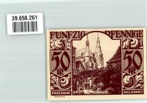 33098 W4790 Paderborn 1921 Notgeldschein 50 Pfennig Friedhof des Domes