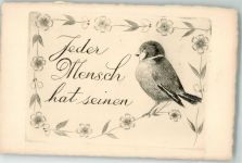Jeder Mensch hat seinen Vogel Passepartout Spruch