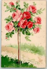 Schneeglöckchen Rose 1907 Prägedruck