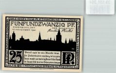 33098 W4790 Paderborn 1921 Notgeldschein 25 Pfennig Die Kisau