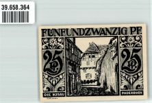 33098 W4790 Paderborn 1921 Notgeldschein 25 Pfennig Die Kisau