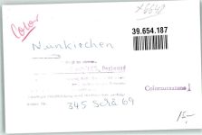 66687 W6648 Nunkirchen FOTO KEINE AK Gastraum Pflanzen Ort handschriftlich Foto Original aus Archiv eines Ansichtskartenverlags