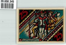 33098 W4790 Paderborn Notgeldschein 25 Pfennig Die Maspern rüsten zum Kampf