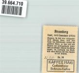 59302 W4740 Stromberg , Westf Vignette Wappensammelmarke Kaffee Hag Nr. 34