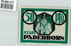 33098 W4790 Paderborn 1921 Notgeldschein 50 Pfennig Zeit des Bischofs Meinwerk