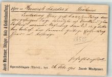 63303 W6072 Sprendlingen , Hess 1901 - Jacob Machener Dünger- Holz- u. Kohlenhandlung