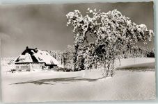 78120 W7743 Furtwangen im Schwarzwald Foto AK Foto Metz Winter Höhengasthaus Martinskapelle Hüttenstempel
