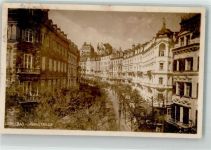 Karlovy Vary Karlsbad 1929 Foto AK Parkstrasse