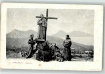 80067 Sorrento Foto AK Kreuz Mönche
