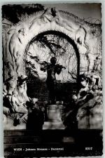Wien 1. Bezirk, Innere Stadt Denkmal Foto AK Strauss, J. Gebrauchsspuren