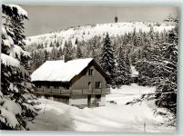 79868 W7828 Feldberg , Schwarzwald Winter Hotel Haus Erika mit Fernsehturm