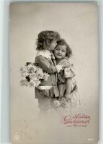 Kinder Blumen NPG Nr.1542 Namenstag 1909